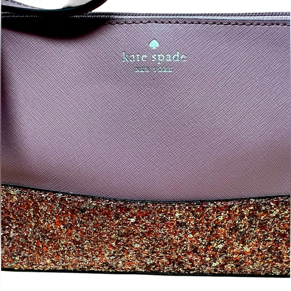 New Kate Spade glitter crossbody bag purse Greta court Ramsey5.7"h x 9.4"w x 1.4 - Picture 4 of 7